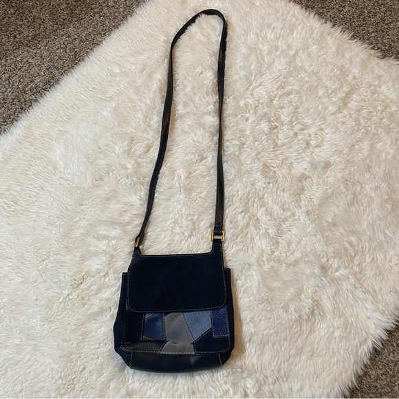 Q&A Y2K Crossbody Handbag Denim Velvet Vibe - Picture 2 of 10